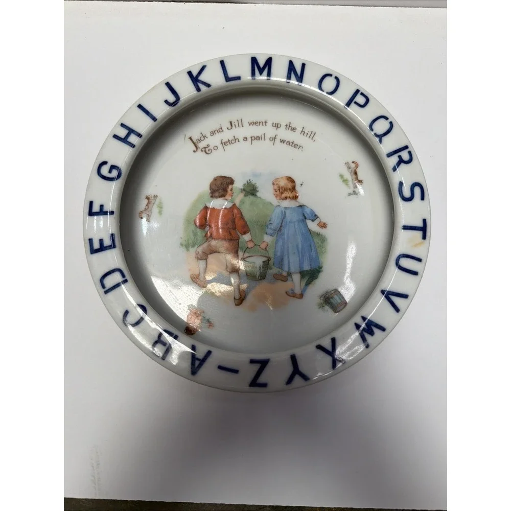 ABC Jack‎ and Jill Bavaria Schumann Transferware Baby Dish Vintage